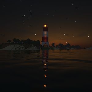 Вид на маяк сразу после заката