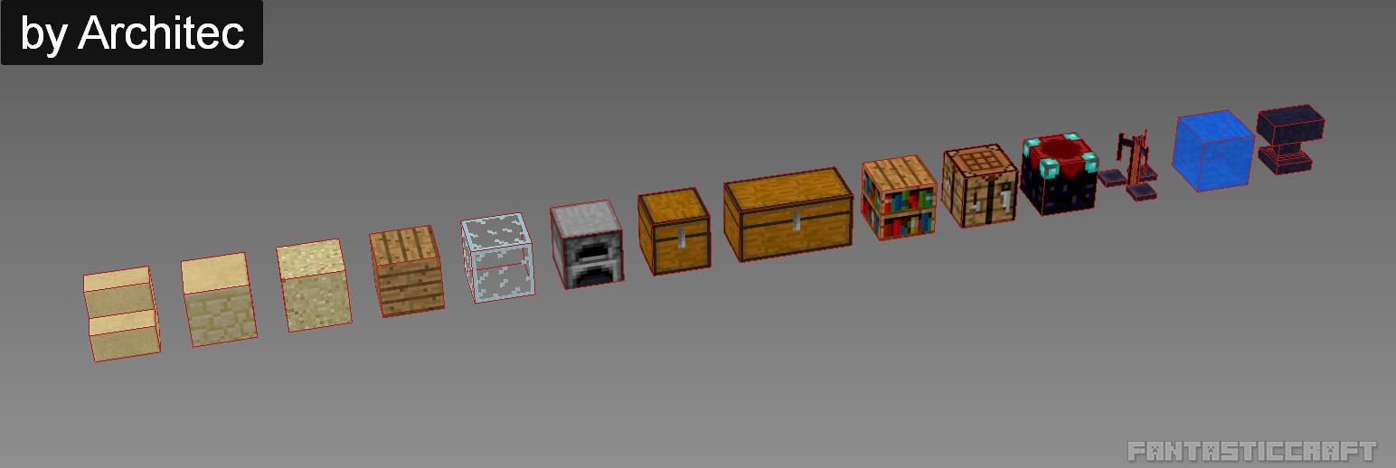 Модели блоков майнкрафт в 3ds-max