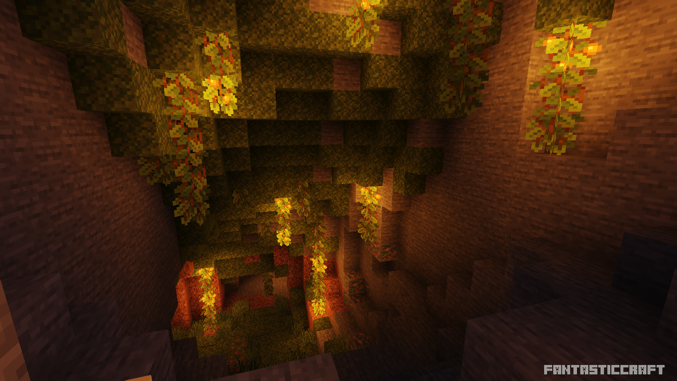 Когда бегаешь в поисках угля, но находишь такие красивые пещерки :)